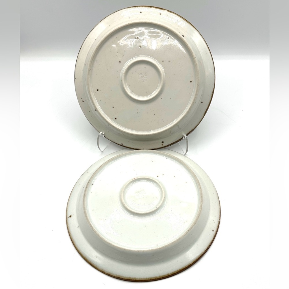 2 Dansk Salad Plates Brown Mist Whisper. Niels Refsgaard design 1980s. Denmark - Picture 2 of 6